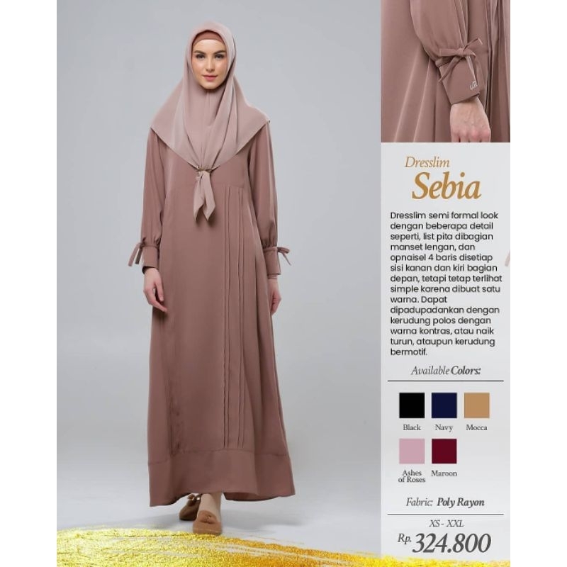 Rabbani Dresslim Sebia Gamis Dress Muslim Baju Wanita Dewasa