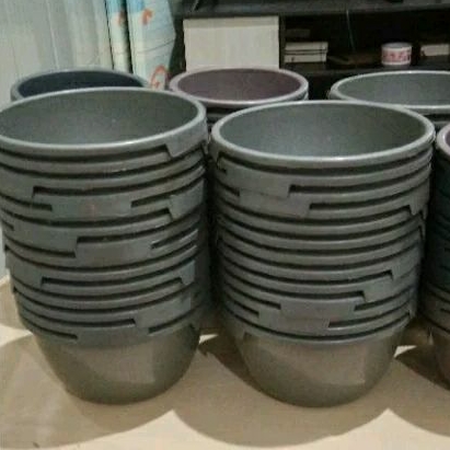 Baskom Plastik 1 Lusin Bak Warna Abu Abu