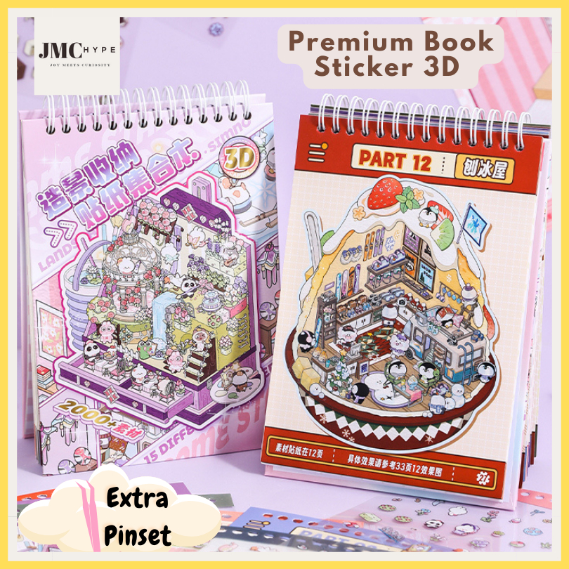 

JMC HYPE STICKER BOOK 3D Premium Decoration Creative Mainan Anak Lucu Viral Korea