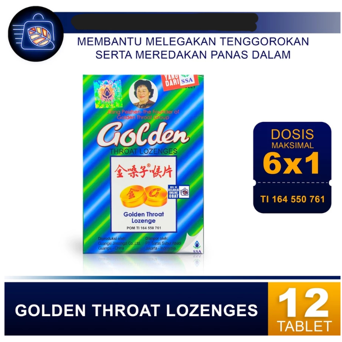 

GOLDEN THROAT LOZENGES // Permen pelega tenggorokan