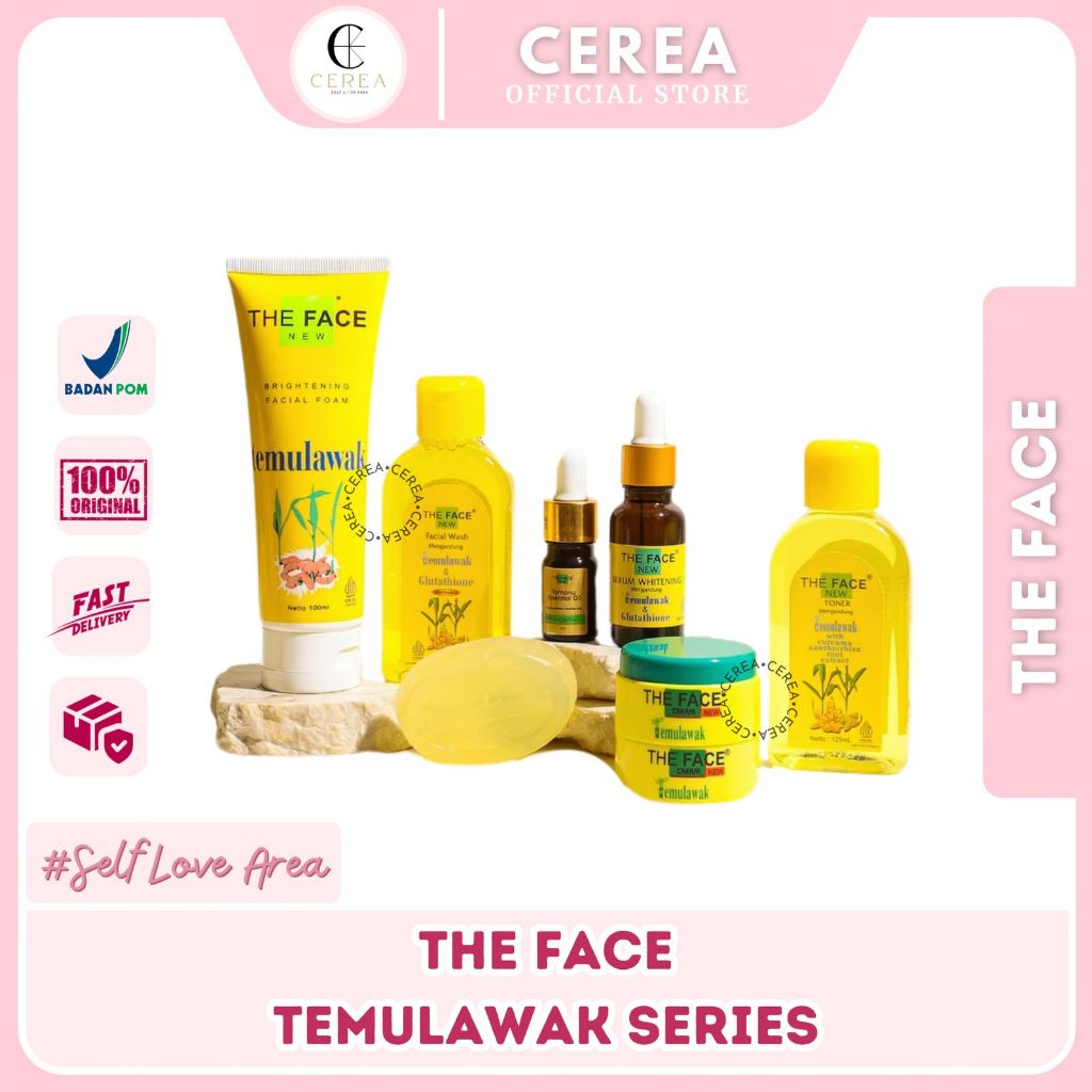 [BPOM] THE FACE TEMULAWAK SERIES (FACIAL WASH FOAM /TONER/SERUM/DAY & NIGHT CREAM/EXFO GEL/SOAP)