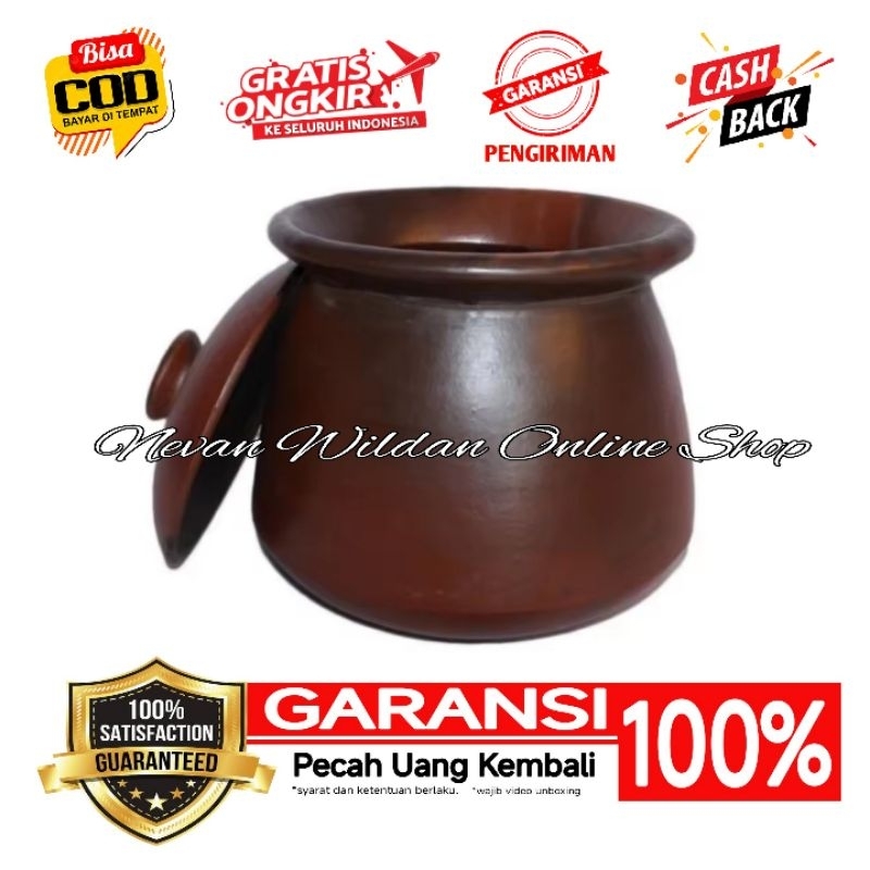 KUALI TANAH LIAT 7-10 LITER | KUALI SOTO | DANDANG TANAH LIAT | DANDANG SOTO