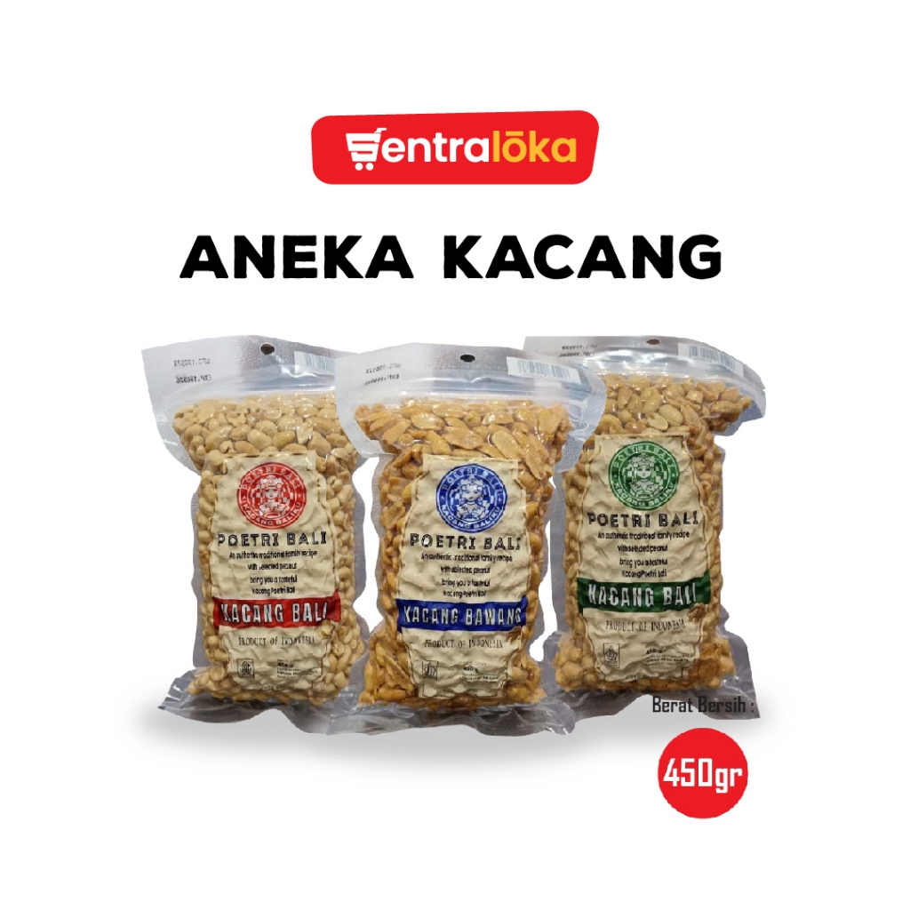 

Poetri Bali - Kacang Vacum All Varian (Original, Manis dan Asin) 450g