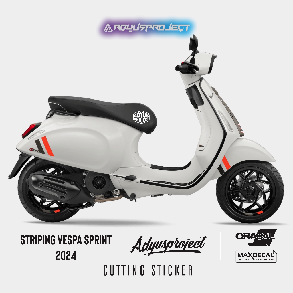 Striping Vespa Sprint NEW 2024, Sprint & Primavera Cutting Sticker Sticker Vespa