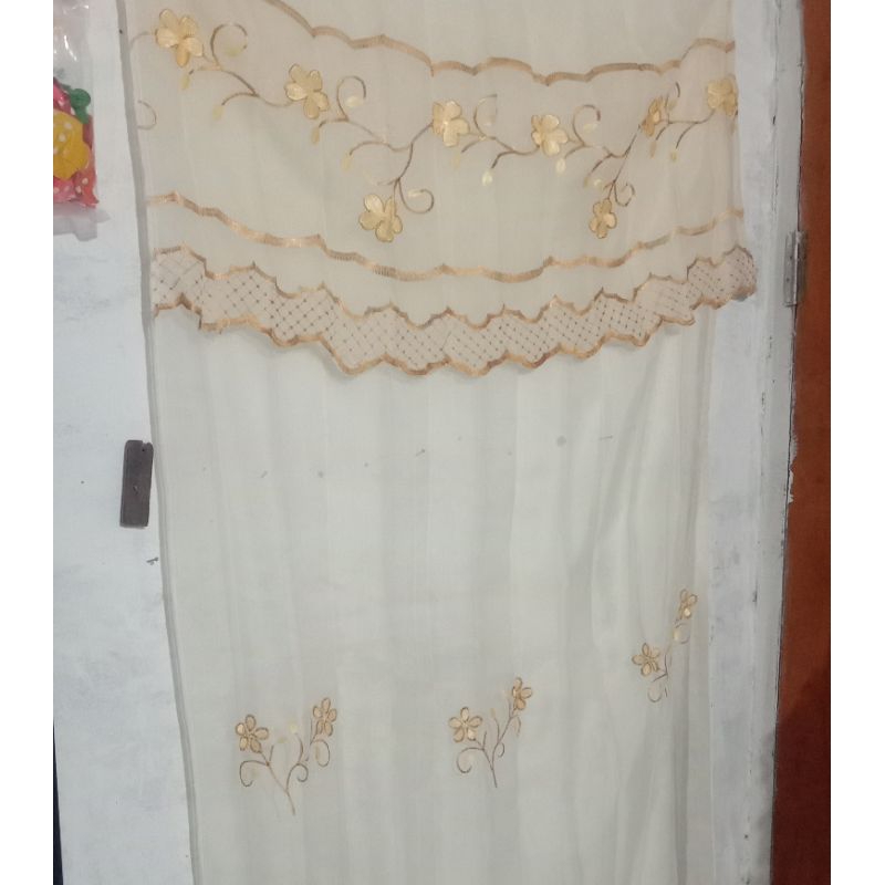 gorden pintu kamar transparan 100x210 cm