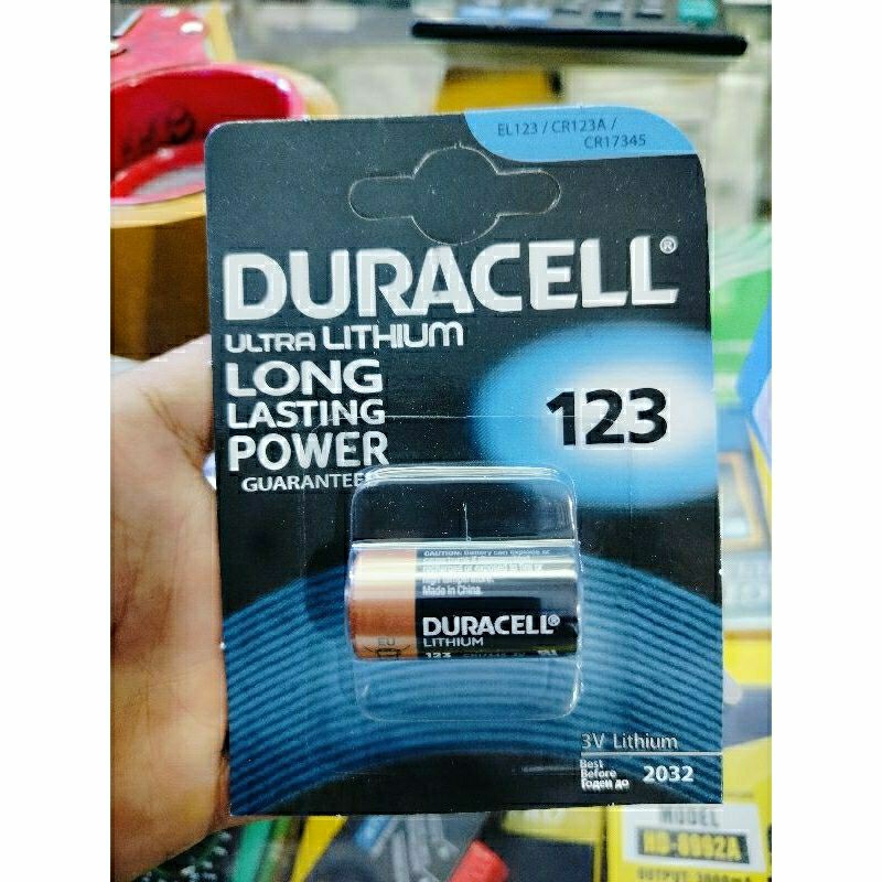 BATERAI DURACELL LITHIUM CR 123 3V / BATERE DURACELL CR 123 A 123