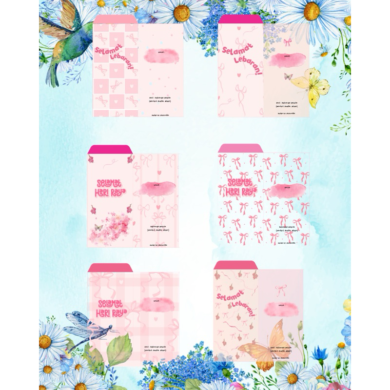 

AMPLOP LEBARAN 2025 - COQUETTE - SNACK - MASJID WATERCOLOR - UANG