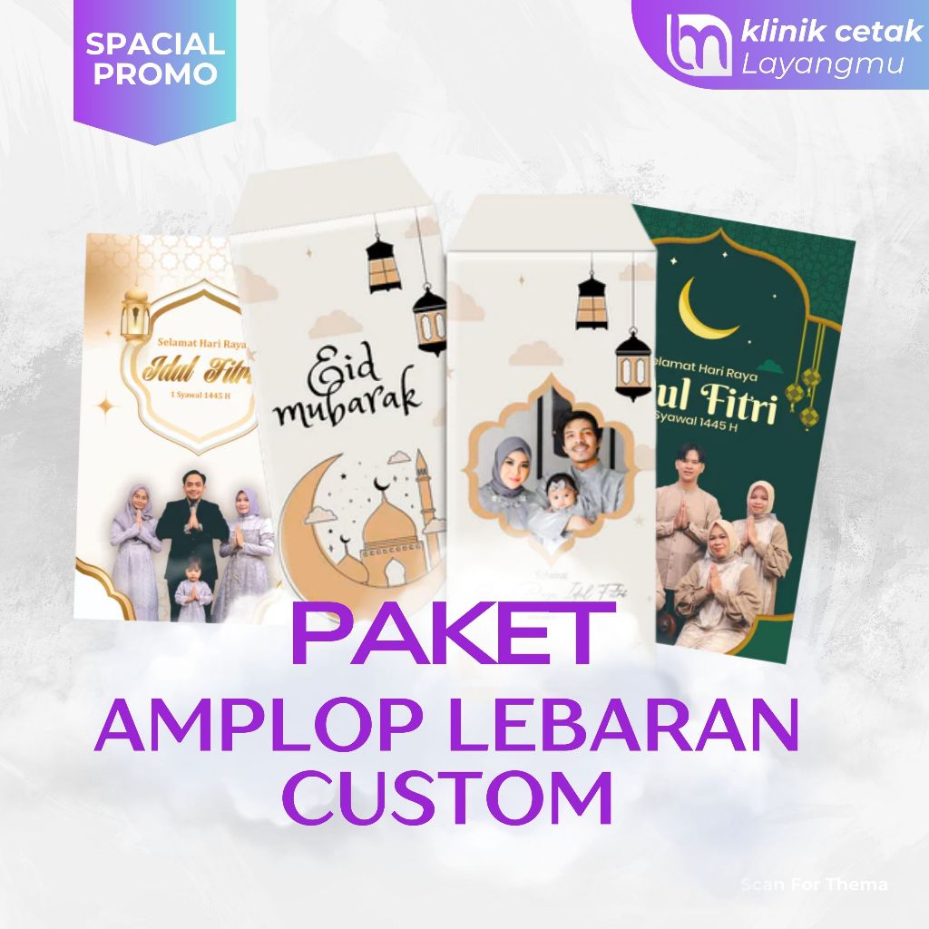 

Paket amplop lebaran custom, bisa beri foto, nama dan desain sendiri murah
