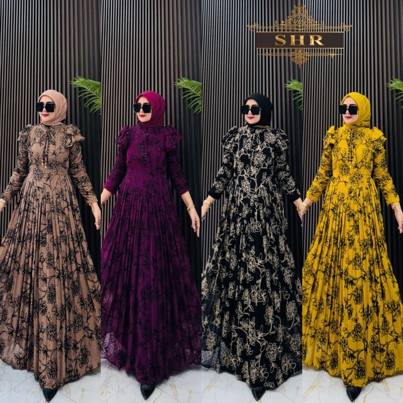 SHR MAXI DRESS GAMIS LANGSING CINTA