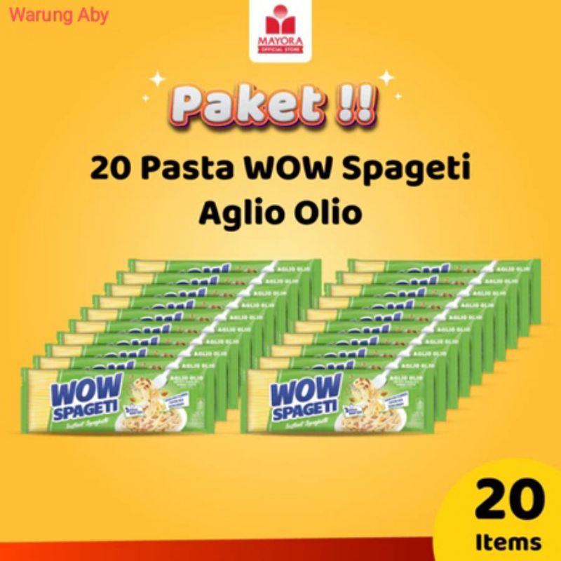 

BARU Paket Isi 20 Pcs Pasta WOW Spageti Aglio Olio