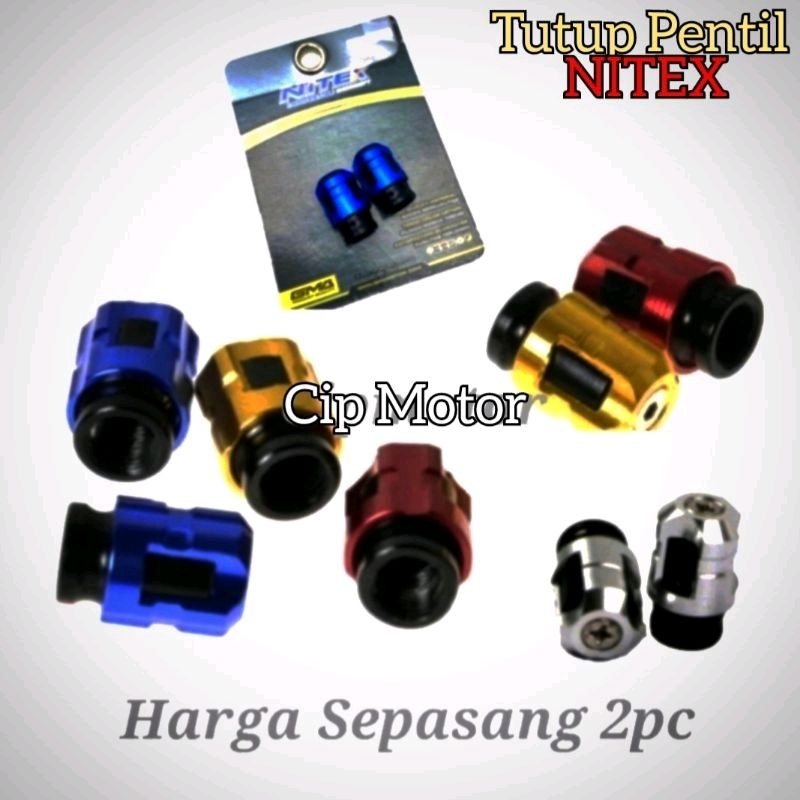 2pcs Tutup pentil Nitex Motor Adv Pcx Vario Beat Nmax Xmax Aerok Lexi dll