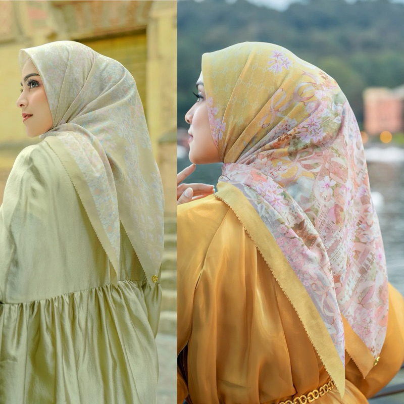 XL Buttonscarves square como village - granada sesame jumbo syari