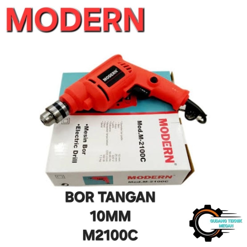 MODERN Mesin Bor Tangan 10mm M2100C / M 2100 C / M-2100C