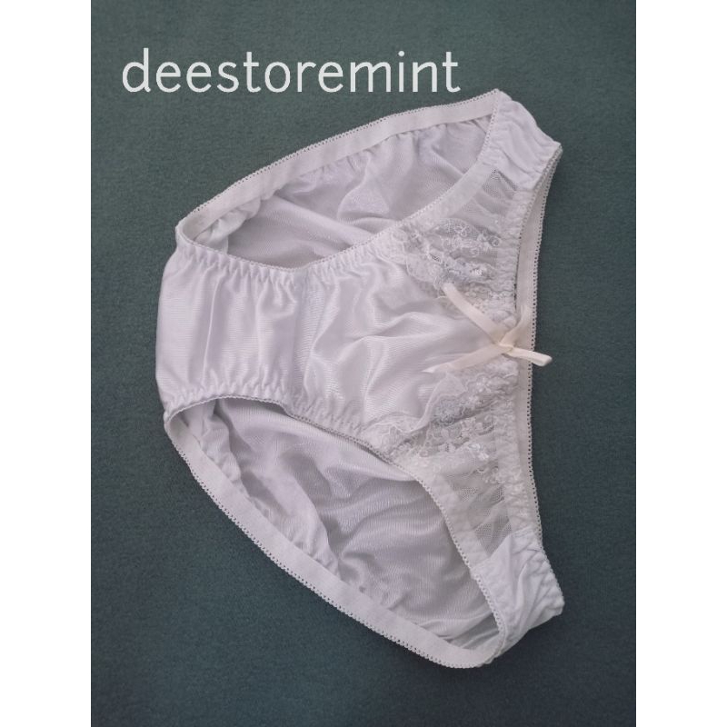 celana dalam satin cd silky putih kebiruan mycollection