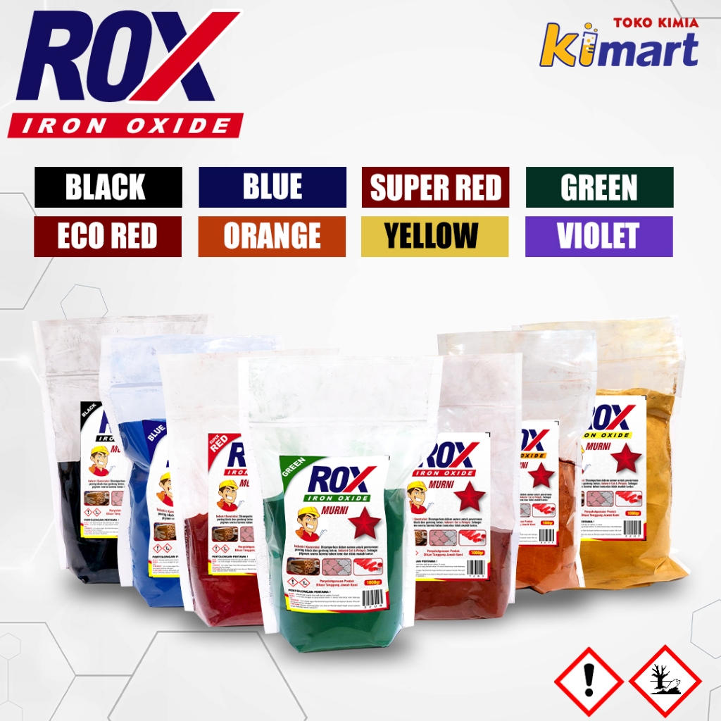 ROX Iron Oxide  Pigmen Pewarna Iron Oxide Powder 1000gr pigment pewarna bata paving