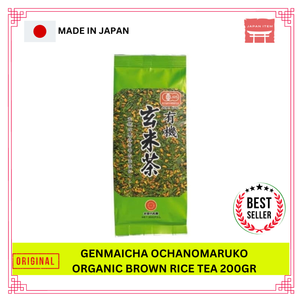 

Genmaicha Ochanomaruko teh Japanese Organic brown rice tea original Japan