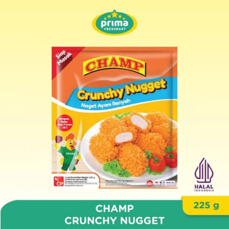 

CHAMP CRUNCHY NUGGET AYAM 225GR