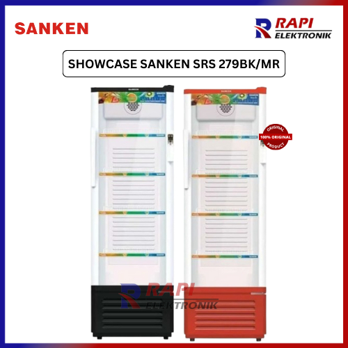 SHOWCASE SANKEN SRS 279BK/MR / Kapasitas 270 Liter