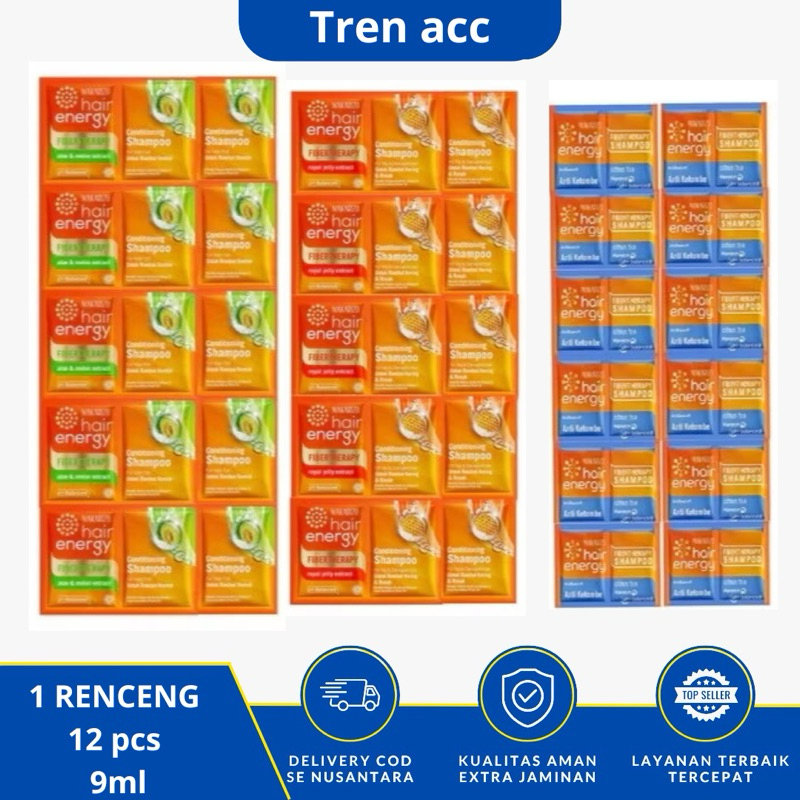 MAKARIZO HAIR ENERGY SHAMPOO SASET RENTENG / MAKARIZO Hair Energy Conditioning Shampoo, 9 ml - sampo