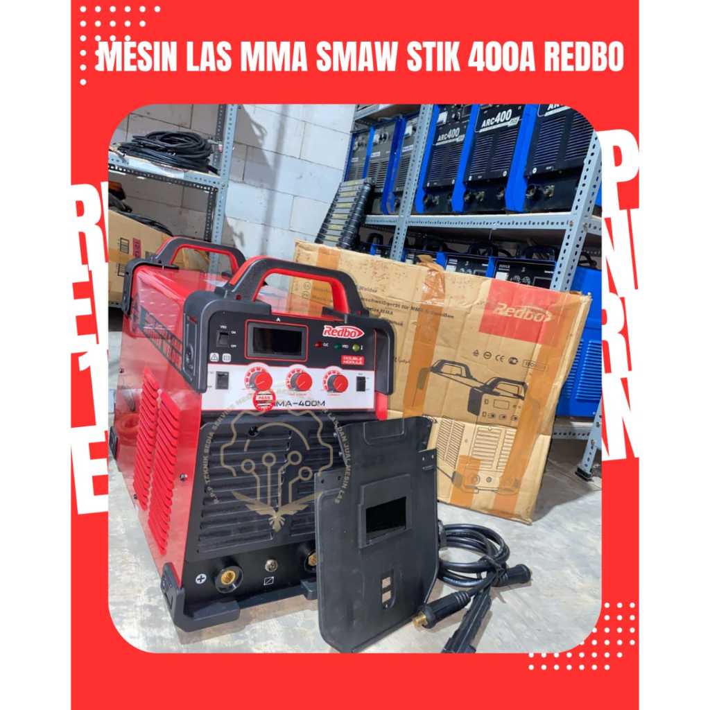 Mesin Las MMA 400A Redbo Mesin Las Listrik SMAW STIK 3 Phase Trafo Las Inverter Travo Las