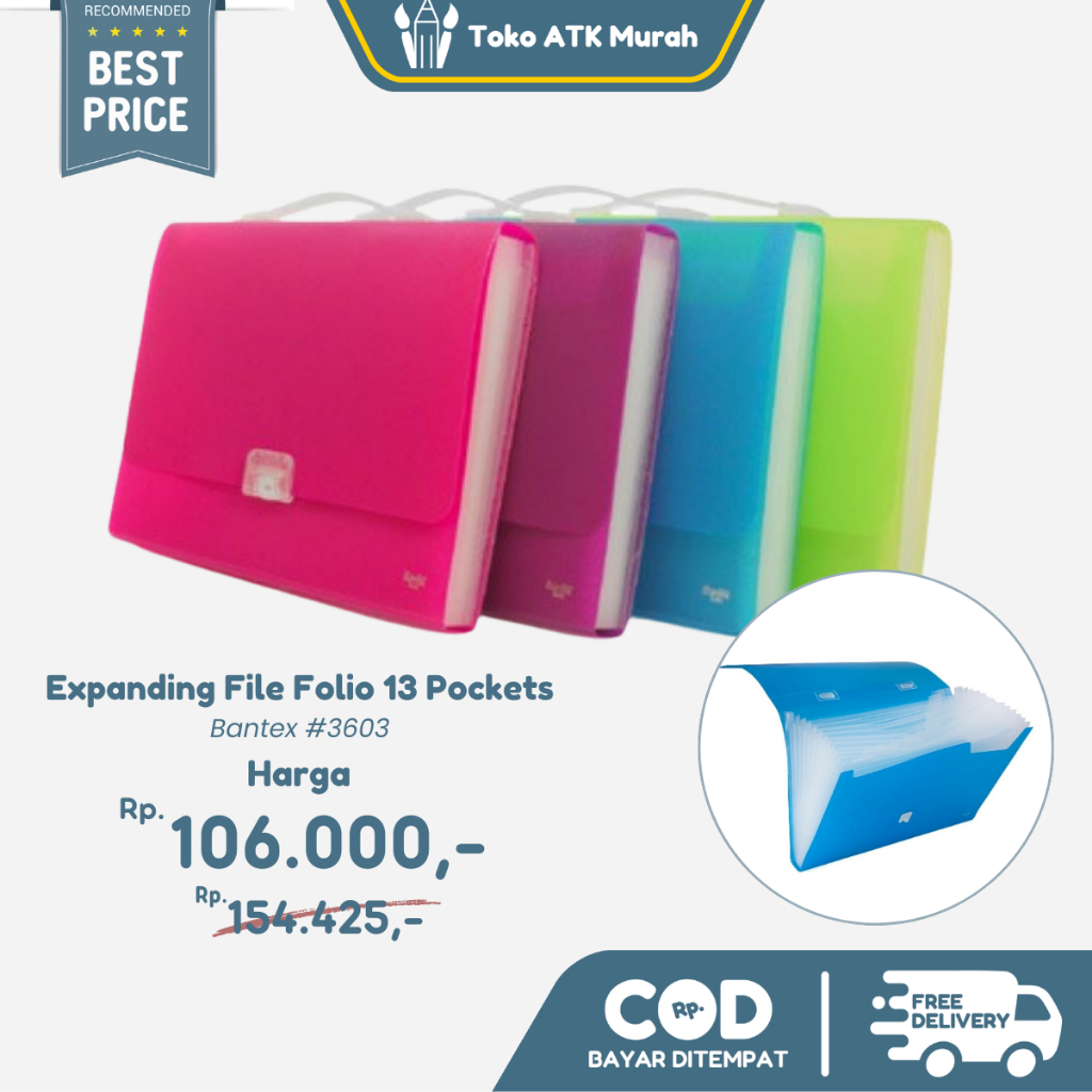 

Bantex Expanding File With Handle Folio #3603