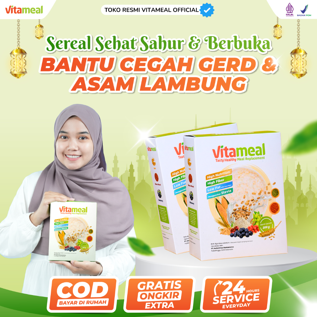 

VITAMEAL Sereal Multigrain – Menurunkan Gula Darah, Diabetes, Kolesterol | Sereal Sehat Tinggi Serat & Rendah Gula