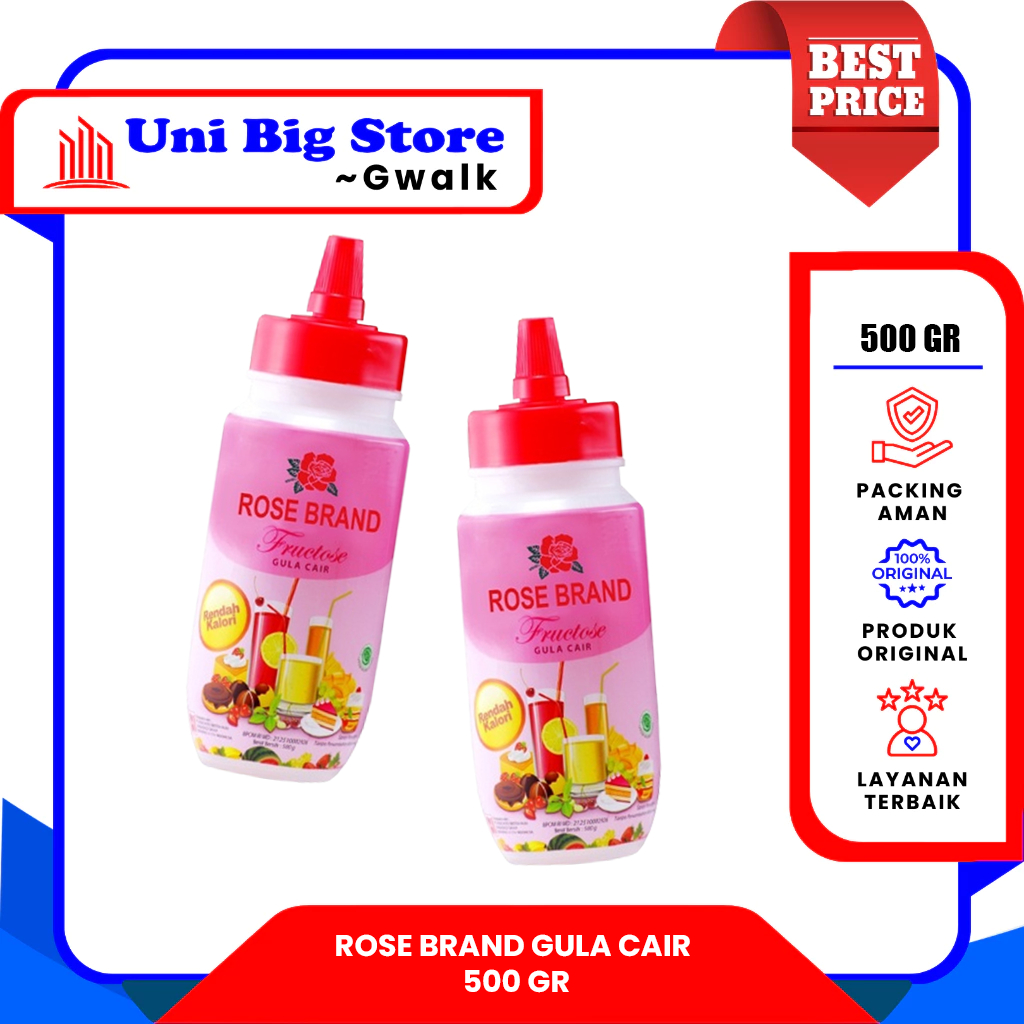 

ROSE BRAND GULA CAIR FRUCTOSE SIRUP FRUKTOSA - 500 gr