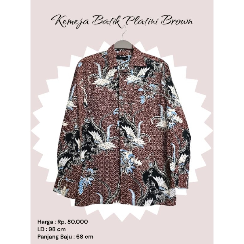 Kemeja Batik Platini Brown (Preloved)