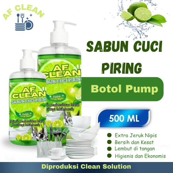Sabun Cuci Piring Botol Pump 500ml / Sabun Cuci Piring Jeruk Nipis Botol Pompa 500 ml