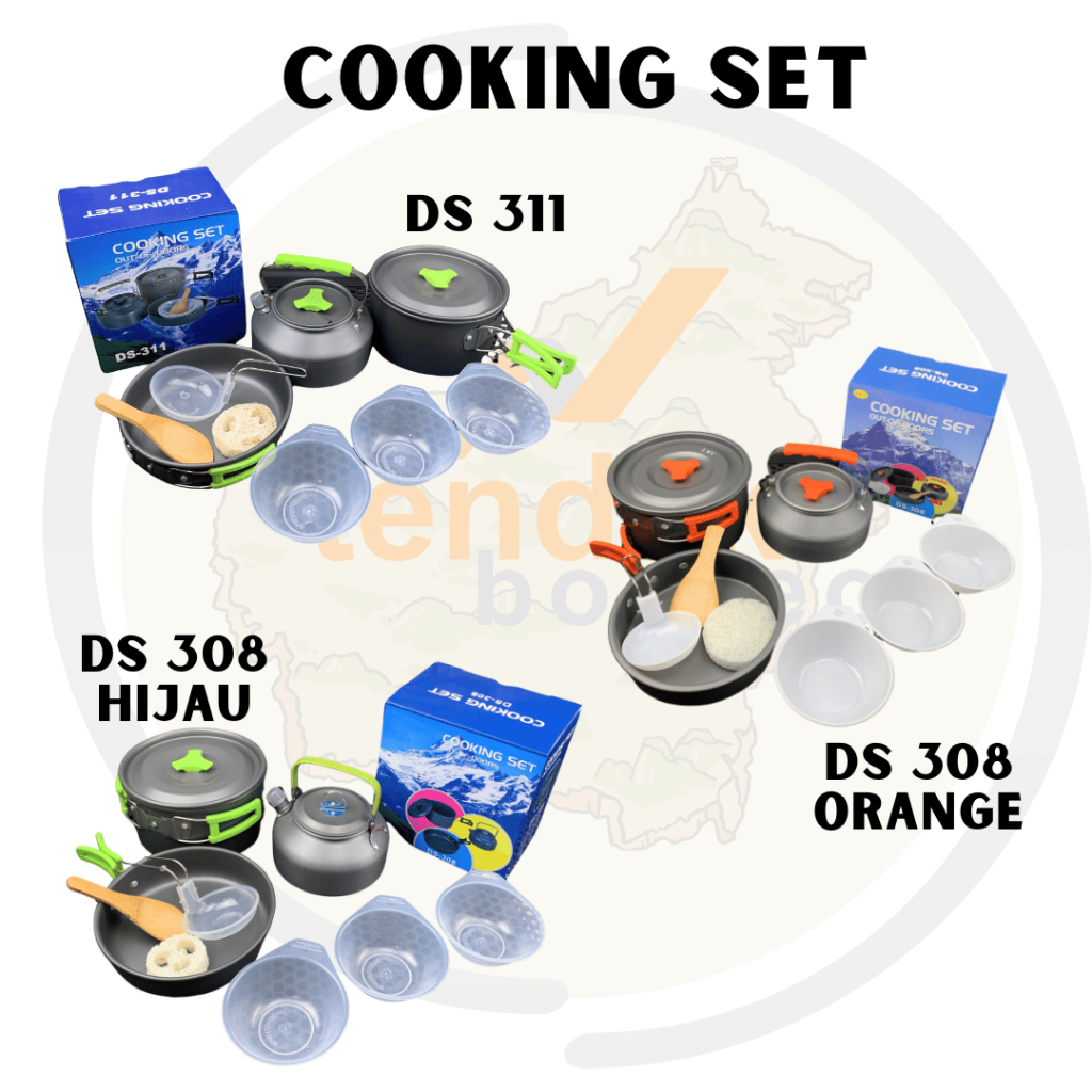 -COOKING SET DS 308 | DS 311 | ALAT MASAK SET | NESTING | NESTING CAMPING | COOKING SET CAMPING | PE