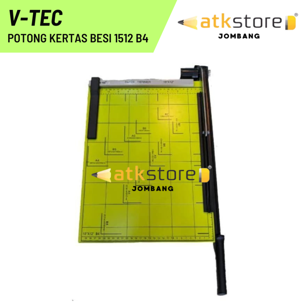 

V-TEC Pisau Potong Kertas Bahan Besi 1512 B4 / Alat Pisau Potong Pemotong Kertas B4