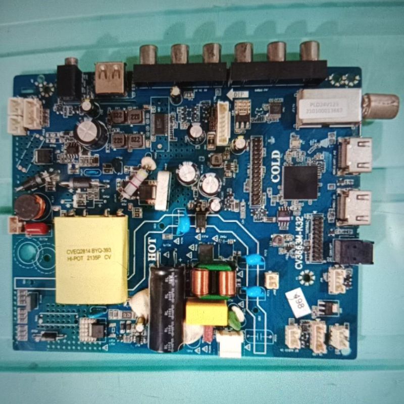 MB led tv Polytron pld 24v123 / mainboard tv / mesin tv led POLYTRON PLD24V123