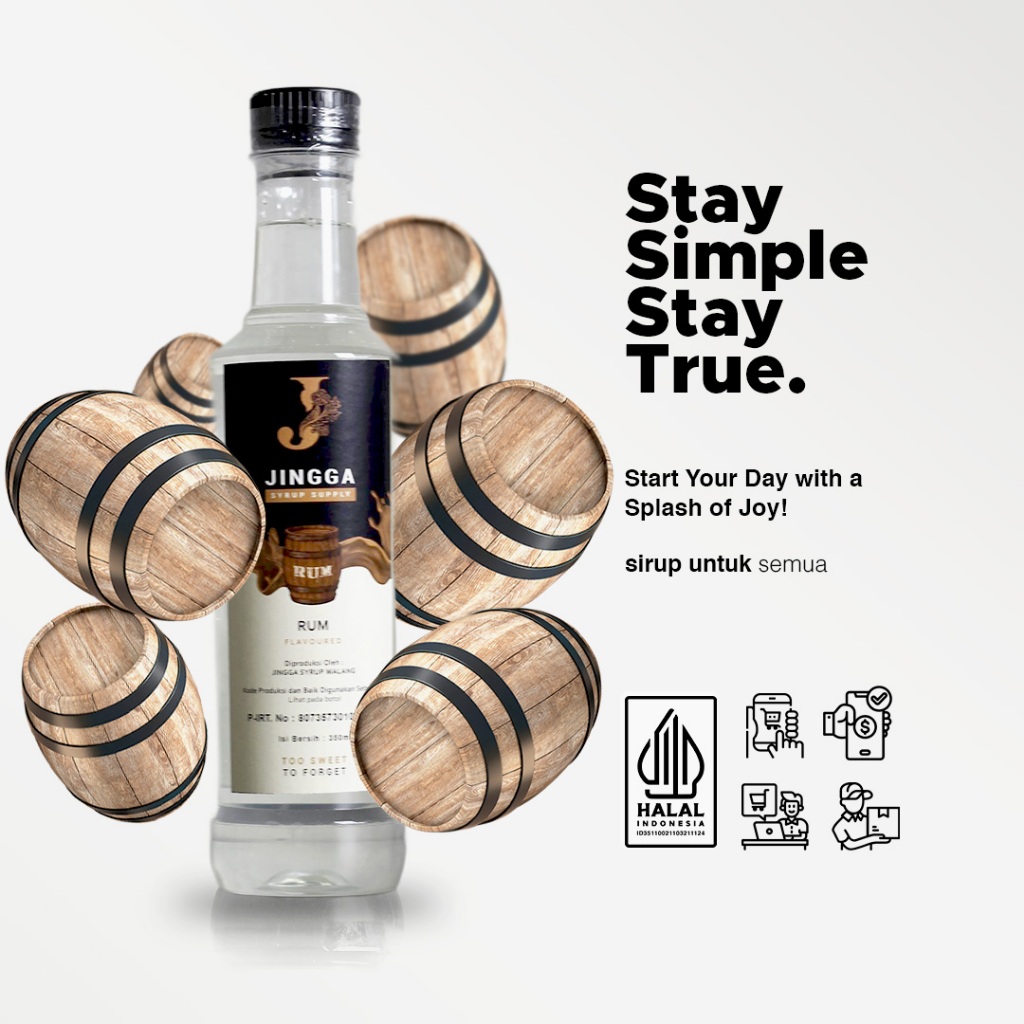 

JINGGA Rum Syrup 350ml - Sirup Rum Halal Untuk Kopi