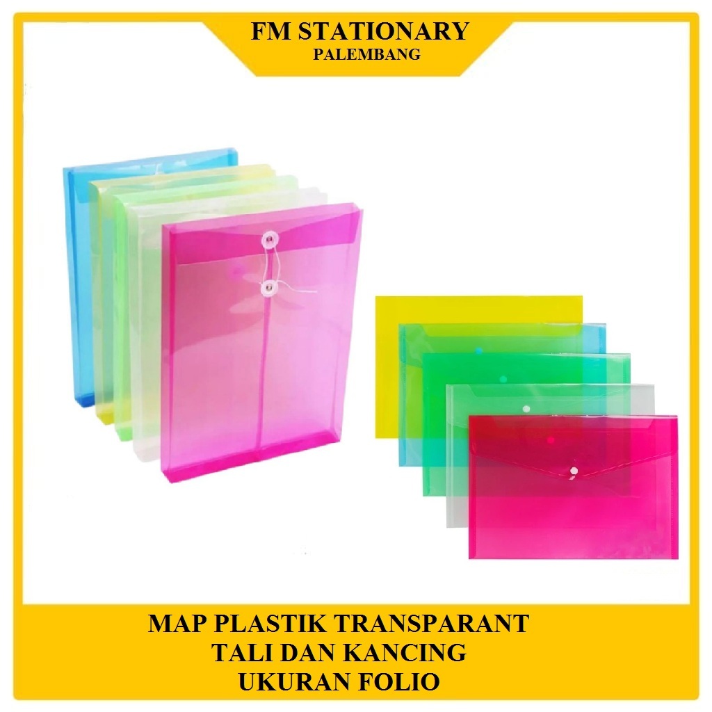 

Map Plastik Tali / Kancing Warna Transparan (1pcs)
