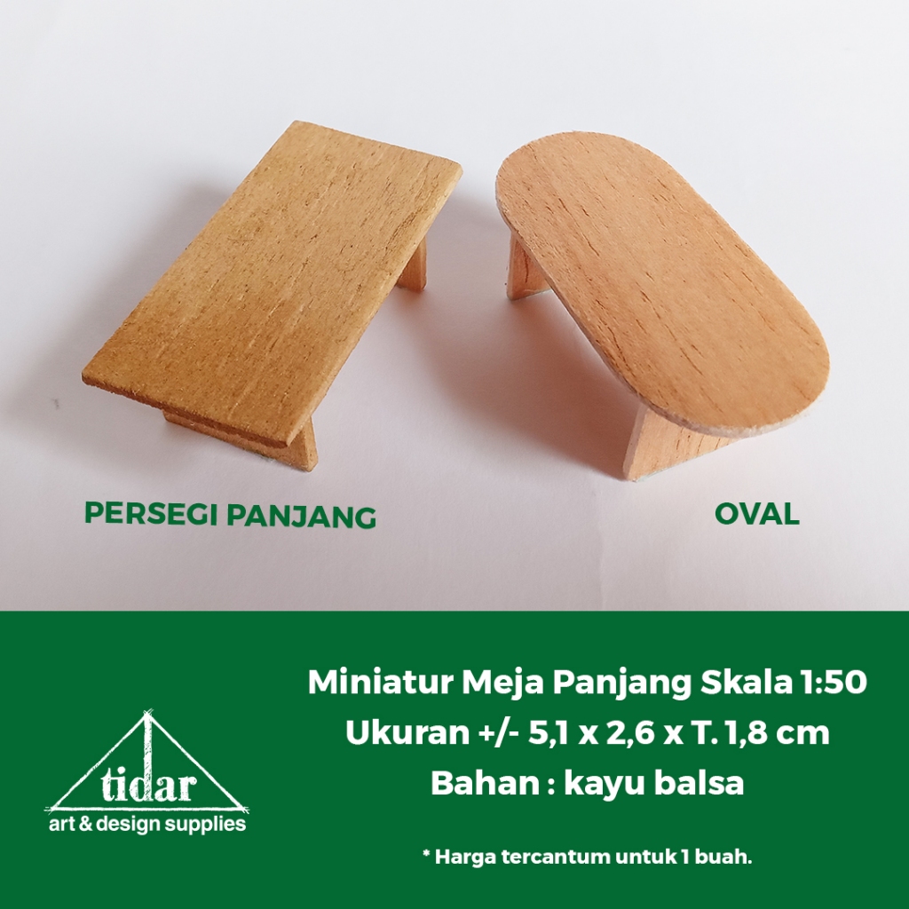 

[MR] MH - Miniatur Maket Meja Rapat Skala 1:50 - Meja Kayu Panjang