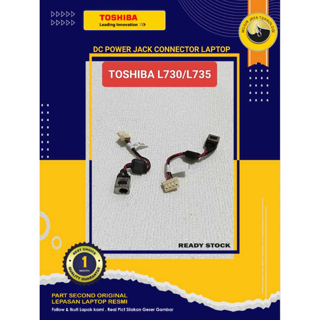 DC Power Jack Connector Konektor  Laptop Toshiba L730 L735 With Cable 4PIN 5.5*2.5mm Original Second