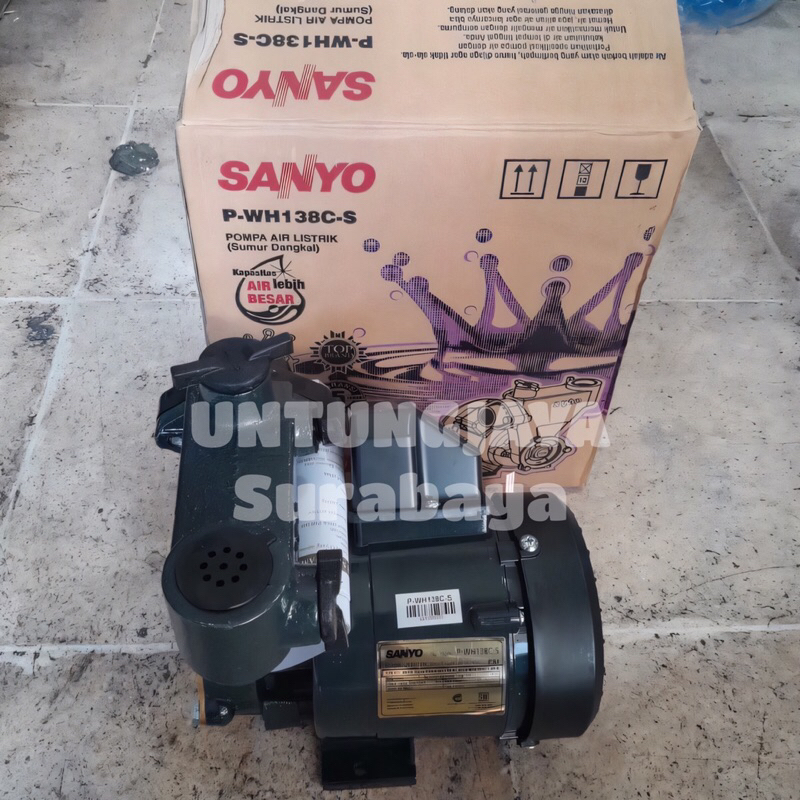 POMPA SANYO PWH 138 C / POMPA SANYO SUMUR DANGKAL PWH138C / POMPA SANYO 125 WATT PWH-138C