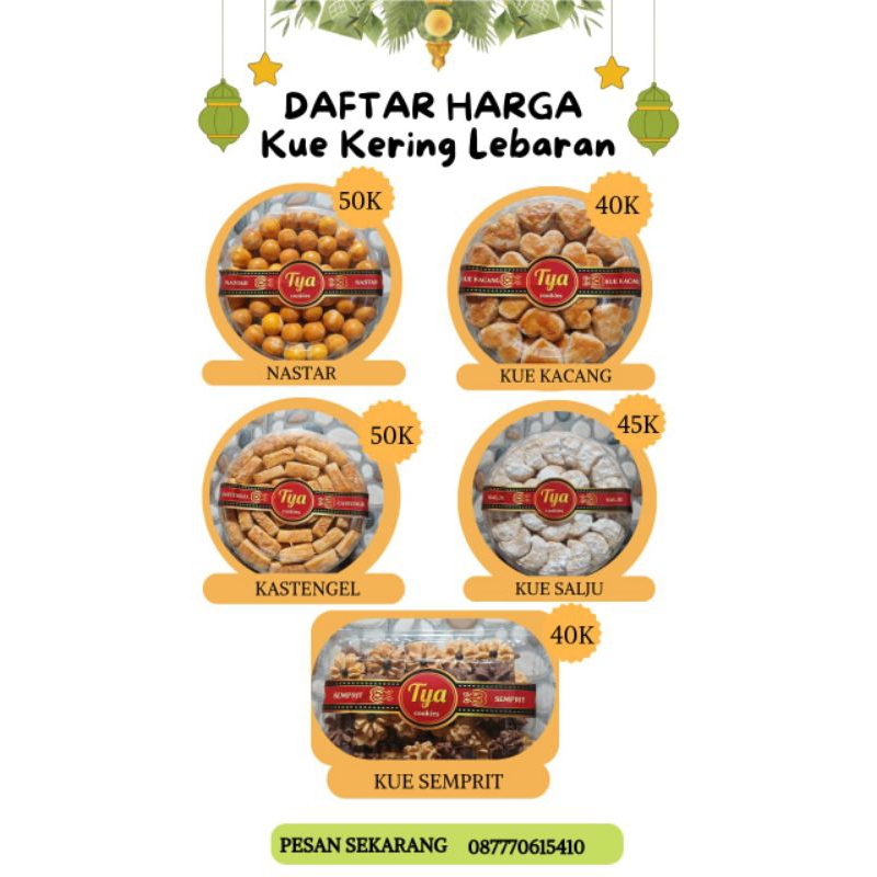 

Kue kering lebaran homade ukuran 1000gram, kue nastas, kue kastengel, kue salju, kue kacang, kue semprit
