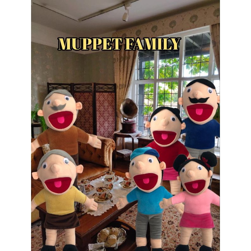 Boneka Ventriloquist Keluarga Muppet Mainan Anak Boneka Cablak Terapi Speechdelay