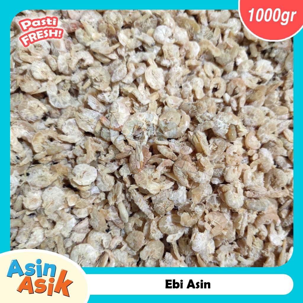 

Ebi Asin Hebi Udang Kering Segar Fresh 1kg Kemasan Vakum
