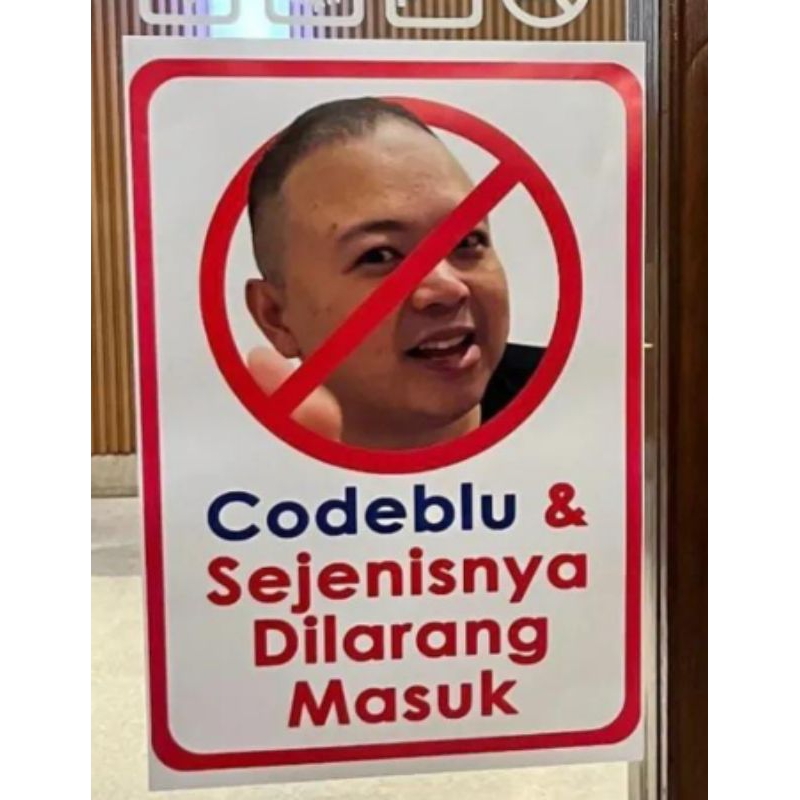 

stiker codeblu dilarang masuk