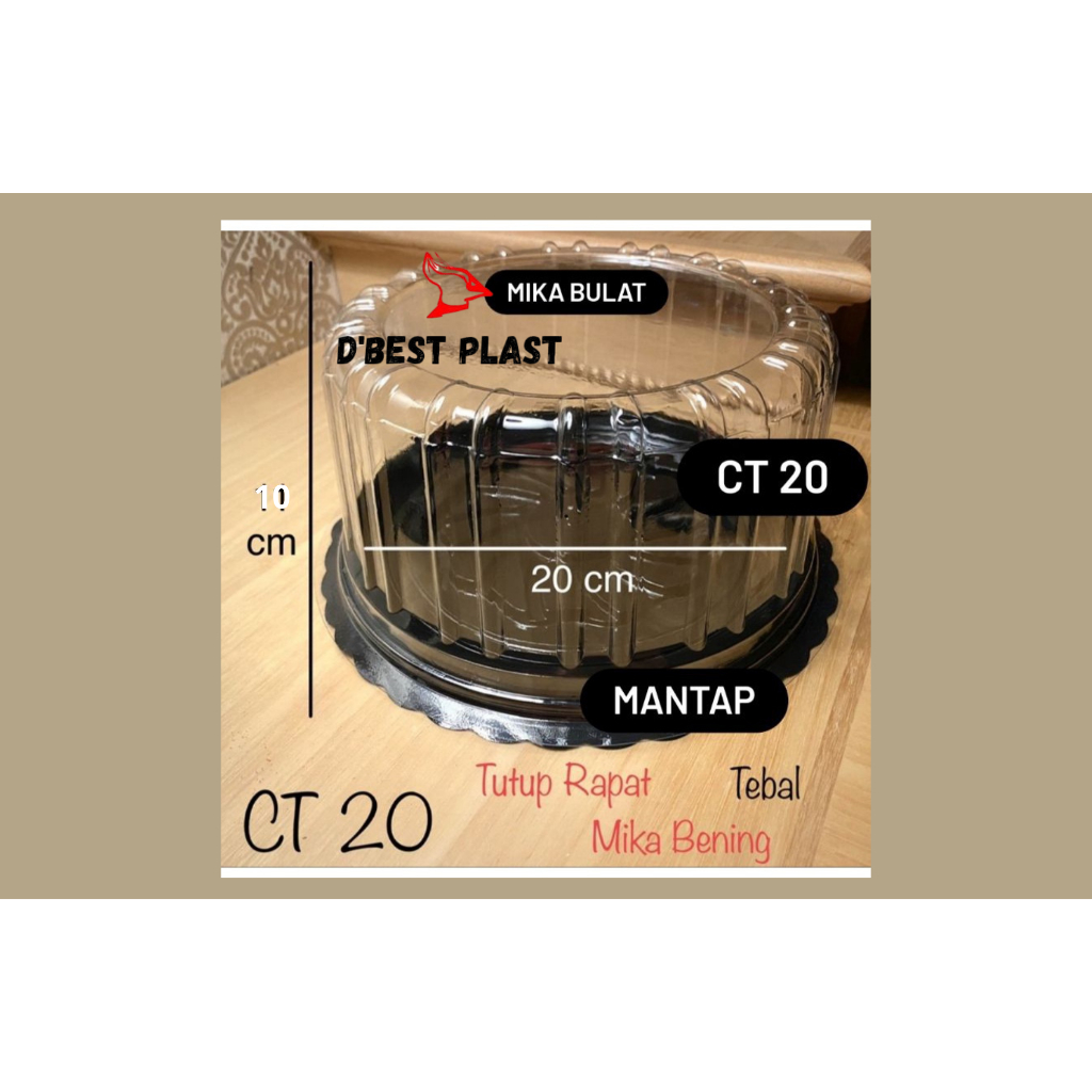 Mika Cake Tray  bulat 20 / TRAY CAKE TART bulat 20 / MIKA KUE BOLU BULAT 20 (ISI 10 PCS)