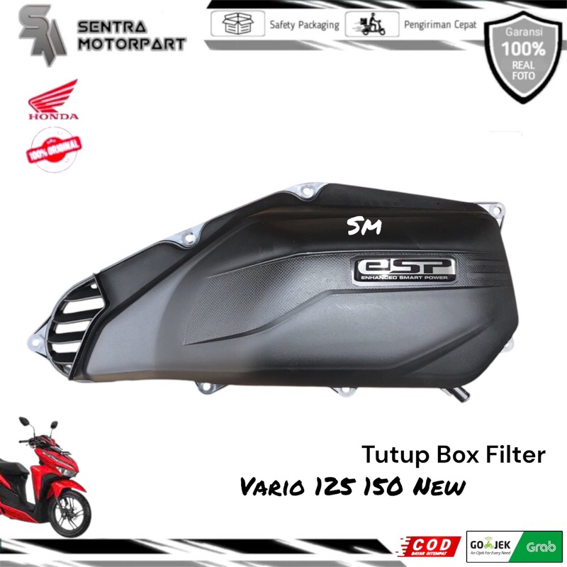 Tutup cover box bok filter saringan udara vario 125 150 fi injeksi esp bohlam old lama new led esp K