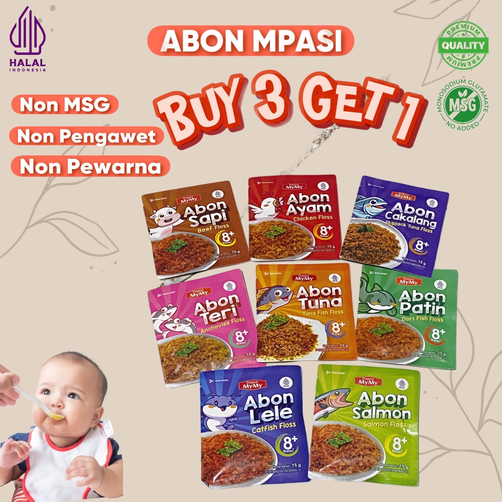 

Ayu- PROMO Beli 3 GRATIS 1 Abon MPASI Abon Bayi 8 bulan Non MSG