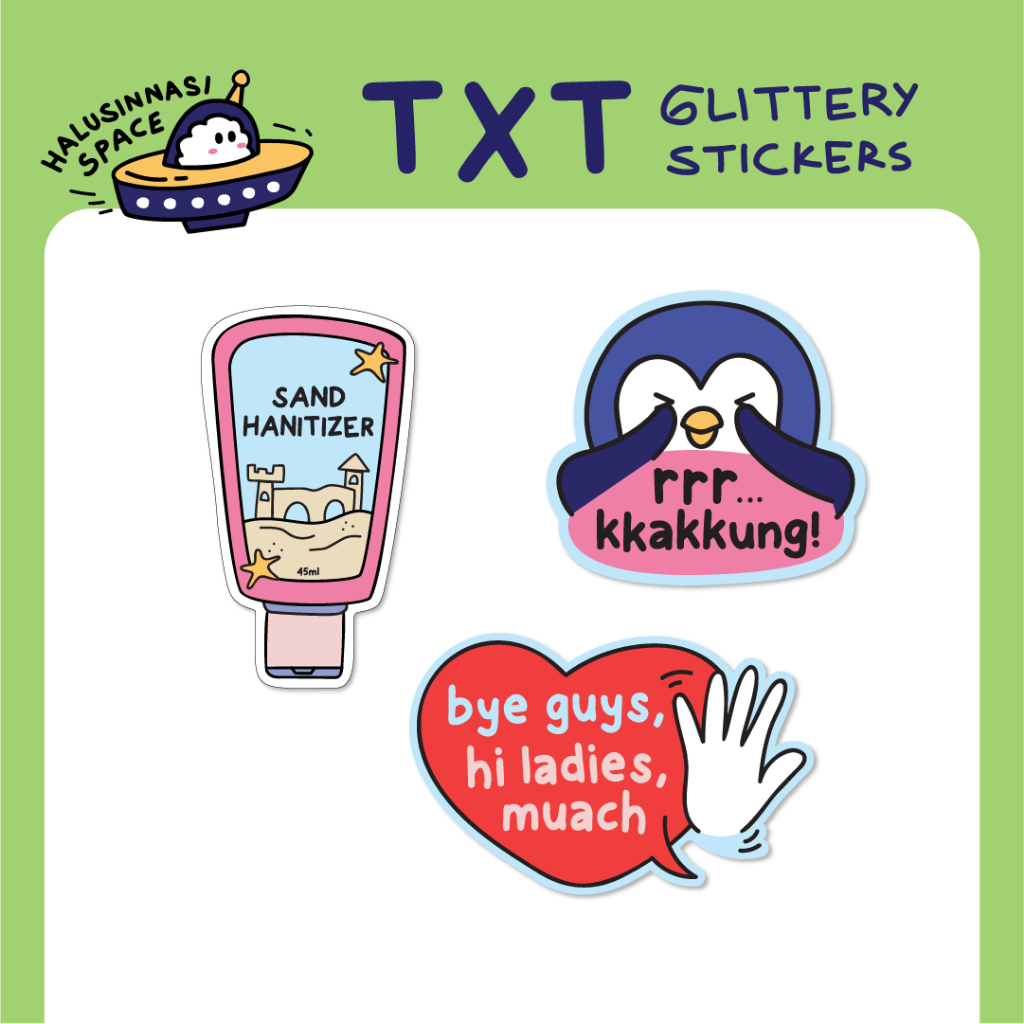 TXT Core Glittery Stickers [TXT Series by Halusinnasi Space]