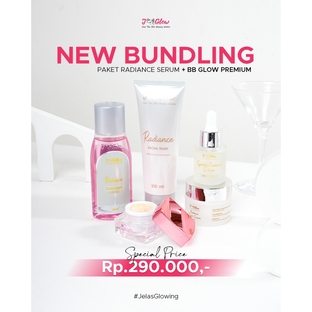 Jglow Paket Radiance BB Cream Glow Premium Set Perawatan Kecantikan Kulit Wajah Normal