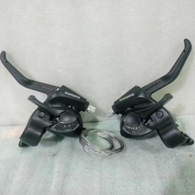 Shifter Shimano Tourney EF41 EF 41 3 x 7 speed ST-EF41 Operan + Handle rem original Sepeda MTB Feder