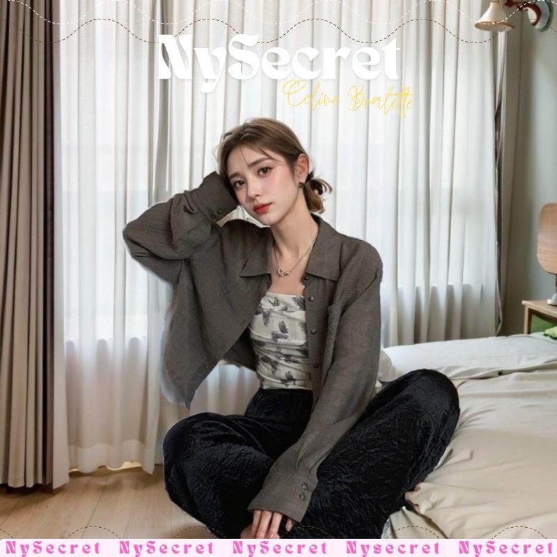 NySecret__ Butterfly Tank Top bra Camisole korean Style