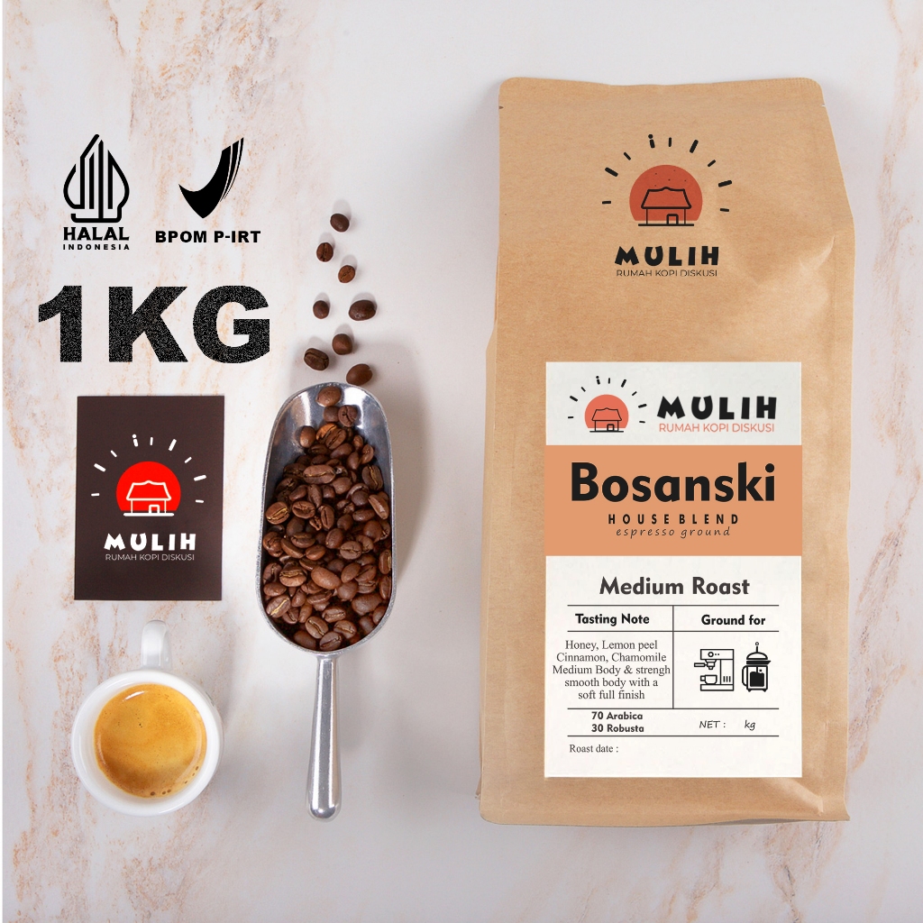 

Kopi Bosanski Espresso House Blend Arabika Coffee Bean Arabica 1 Kg