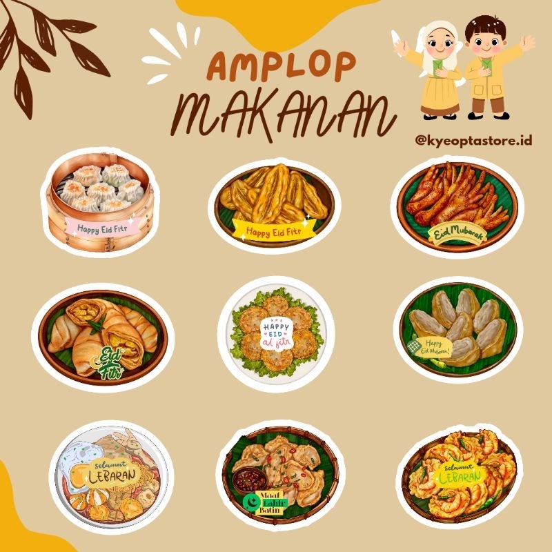 

Amplop Makanan lucu/Amplop murah/Amplop lebaran unik 2025